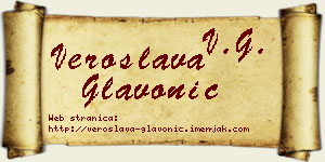 Veroslava Glavonić vizit kartica